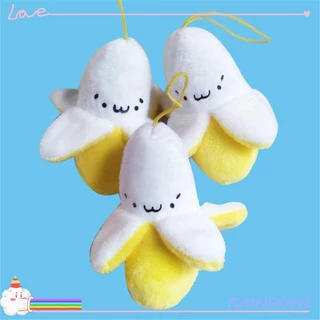 RAINBOW Gift Banana Pendant Ornaments Mini Key Chains New Bags Phone Pendant Cartoon Fruit Soft Plush Toy Keyrings