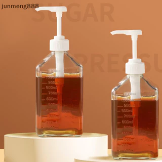 Junmeng888 1100ml Máy phân phối xi-rô cà phê Đa chức năng Nước sốt mật ong Chai sốt cà chua W / Pump Đẹp