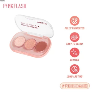 coza Pinkflash Pinkgame Portbale Eyeshadow Palette Giltter Sắc Tố Cao Dễ Pha Trộn Lâu 3 Màu