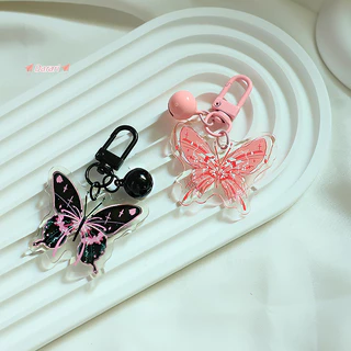 [Darari] Mặt dây chuyền móc chìa khóa hình con bướm Acrylic Kawaii có chuông Phụ kiện máy ảnh Túi đi học dễ thương Điện thoại Trang sức treo phong cách Ch Ins [MỚI]