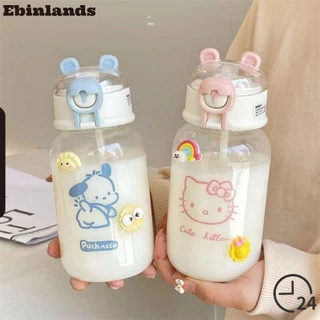 Bình Nước EBINLANDS Có Ống Hút, Bình Nước Cinnamoroll Kuromi Hoạt Hình Anime, Cốc Anime Hoạt Hình Dễ Thương Có Ống Hút Chống Rò Rỉ Uống Tumbler Trường Bé Trai Cô Gái