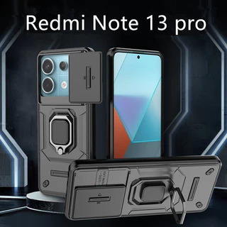 Ốp điện thoại áo giáp chống sốc Đi cùng Giá Đỡ cho Redmi 13C Redmi Note 13 Pro POCO X5 X6 Pro Mi 13T Pro