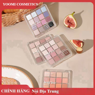 (Hot Douyin) Phấn Mắt HOLD LIVE 16 ô Sunset Magic HL716 YOOMI Trang Điểm Mắt Nhũ Mịn Lì Xinh Xắn Tự Nhiên