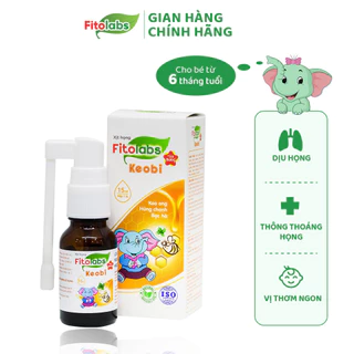 Xịt Họng Keo Ong Fitolabs Keobi Xịt Miệng Cho Bé Giúp Làm Sạch, Dịu Mát Họng, Hô Hấp Khỏe Lọ 15ml  FITO17