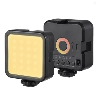 Đèn chụp ảnh Mini Đèn LED có thể điều chỉnh độ sáng Đèn Vlog di động với chế độ ánh sáng hai màu Pin 1200mAh Cổng sạc USB 3 Giày lạnh 70 hạt LED 3000K-9000K Nhiệt độ màu