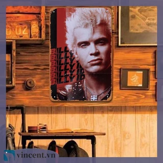 [Vincent.vn] Đĩa kim loại cổ điển Billy Idol Nhạc sĩ trang trí tranh sắt hình chữ nhật 20x30cm