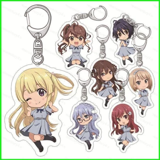 [Doly] 22 / 7 Móc Khóa Anime Móc Khóa Acrylic Túi Dễ Thương Mặt Dây Chuyền Takigawa Miu Toda Jun Fujima Sakura Ayaka Móc Chìa Khóa Quà Tặng