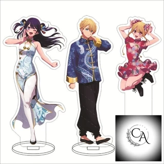 Mô hình Standee Hoshino Ai KeyChain Oshi No Ko Hoshino Rubii Hoshino Akuamarin decor góc học tập để bàn