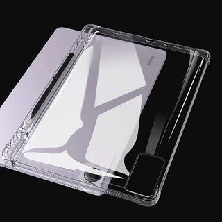 Ốp chống nứt trong suốt có giá đỡ khe cắm bút cho Xiaomi Pad 6 Pro case XiaomiPad 5 Redmi Pad SE Vỏ chống sốc Pad6 6Pro Pad5 5Pro RedmiPad PadSE Vỏ chống rơi vỏ sau