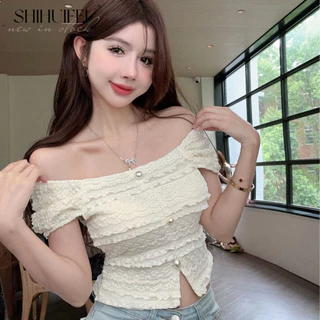 SHIHUIFEI Áo Sơ Mi áo sơ mi nữ áo kiểu hàn quốc Phong cách ins phong cách Định hình xu hướng WCS24302EW 10Z240304