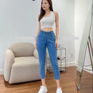 Quần jean nữ lỡ 9 tấc hàng co giãn mạnh lưng thun 💥CÓ SIZE ĐẠI 💥 -Shop8