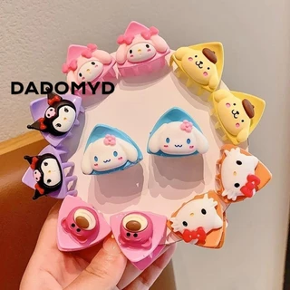 DADOMYD 2 Chiếc Anime Nổ Kẹp Tóc, Nhựa Phong Cách Ngọt Ngào Kuromi Nổ Kẹp Tóc, Hoạt Hình Kawaii Phụ Kiện Tóc Bé Gái Phụ Kiện Tóc Giai Điệu Của Tôi Nổ Kẹp Tóc Trẻ Em