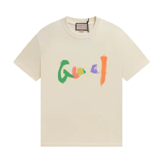 SO7Y GUCCI 2024Summer New Color Jelly Letter Printing Men's and Women's Short SleeveTT-shirt