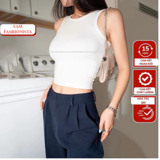 Áo ba lỗ nữ SAM dáng áo 3 lỗ ôm chất liệu thụ cotton 100% co giãn mạnh