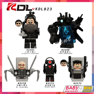 Kdl823 Bên Thứ Ba TV Người Vệ Sinh Người Đàn Ông Âm Thanh Lắp Ráp Minifigure Khối Xây Dựng Sáng Tạo DIY Mô Hình Đồ Chơi Trẻ Em Quà Tặng