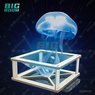 Trò chơi stem Hologram box,máy chiếu phim 3D, Hộp Tạo Ảo Ảnh 3d, Phiên Bản Dùng Với Điện Thoại