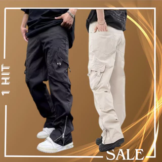 Quần Cargo Pant KABAI thiết kế cạp cao túi chéo phối dây kéo lai phong cách trẻ trung hàng unisex Nam Nữ 1hit_unisex