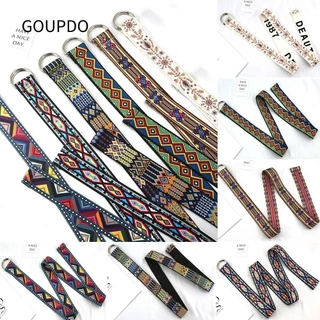 GOUPDO Thắt lưng bện Nylon thời trang Phong cách dân tộc Dây thắt lưng dệt đa năng