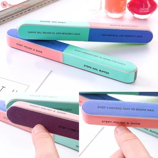 Nail File Sanding Strip Tập tin đánh bóng sáu mặt Công cụ tăng cường móng tay hai mặt