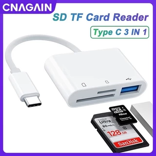 Đầu Đọc Thẻ Nhớ USB C SD Micro SD TF 3 Trong 1 Cho HUAWEI Xiaomi ipad pro