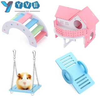 Yve Hamster House Nhím Gỗ Động Vật Nhỏ Gerbil