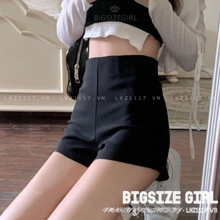 quần short nữ quần ngắn lưng cao Bigsize quần đùi dance dáng ôm cạp cao co giãn đen mùa hè Phong cách Hàn Quốc Thời Trang đẹp