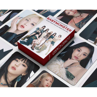 55pcs BABYMONSTER Lomo Cards SHEESH Album Stuck In The Middle BATTER UP Photocards Ahyeon Asa Chiquita Parita Haram Rora Ruka Laser Postcards Cheap HT