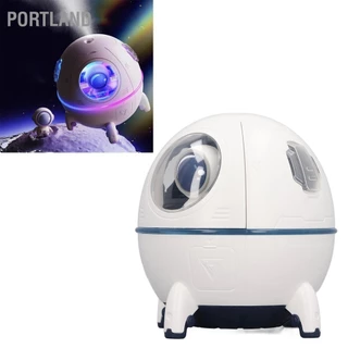 Portland Máy tạo độ ẩm Space Capsule phun sương yên tĩnh 220ML tính để bàn USB nhỏ có chức năng tự động tắt đèn ngủ đầy màu sắc cho văn phòng tại nhà