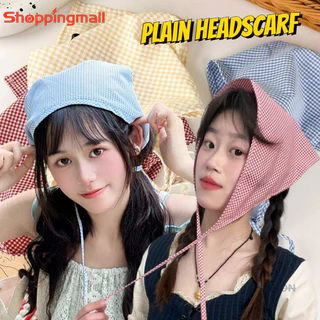 Khăn trùm đầu hình tam giác kẻ sọc hoa đa năng tinh tế - Nữ Vintage Tính khí Lolita Hawaii Kỳ nghỉ Headwrap