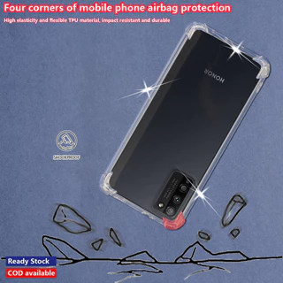 Huawei Honor 30 Lite Youth MXW-AN00 Cao su mềm linh hoạt Pha lê trong suốt Slim Bảo vệ Jelly Cover Gia cố cản góc chống sốc Vỏ trong suốt