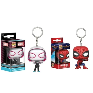 Funko Pop! 2 "《 Người Nhện 》 Gwen Stacy Peter Parker Móc Khóa Nhân Vật Hành Động Móc Khóa Đồ Chơi Mô Hình Búp Bê