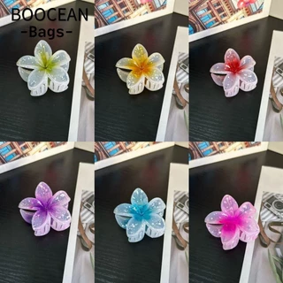 Vuốt Tóc, Kẹp Cá Mập Plumeria Hình Hoa Kẹp Tóc, Kiểu Bohemian Nhựa Dễ Thương Kẹp Tóc Mùa Hè