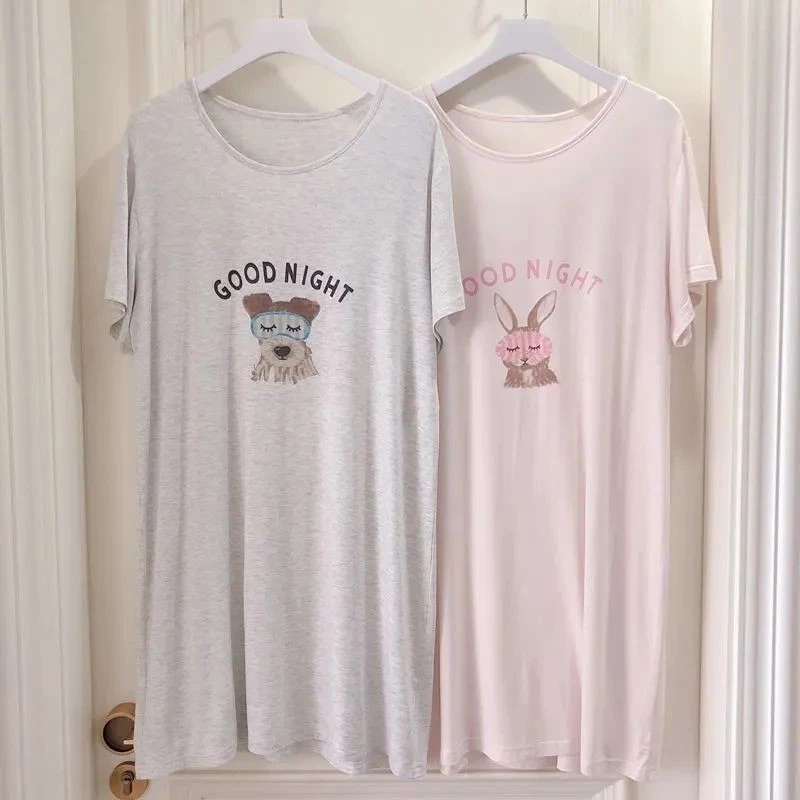 [Sẵn Sàng] Bộ Đồ Ngủ Nữ Tay Ngắn Bộ Đồ Ngủ Dễ Thương Plus Size Loungewear In Hình Bộ Đồ Ngủ Mỏng Áo Mùa Hè Nhật Bản Phong Cách Mới Cổ Tròn Tay Ngắn