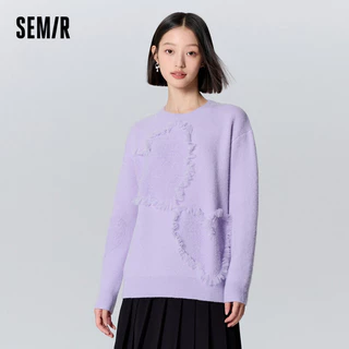 Semir Áo Phông Nữ thun dài tay dành cho Slim Basic Sọc đáy sơ mi 2022 Mùa đông mới Cổ cao dệt kim phong cách cổ điển