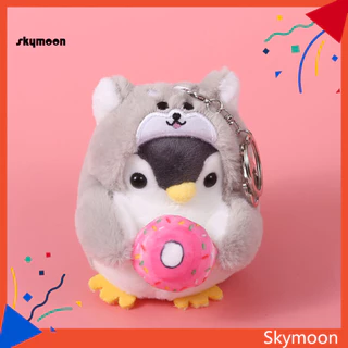 Skym * 10cm Sang Trọng Móc Khóa Biểu Hiện Dễ Thương Cross-dressing Chim Cánh Cụt Búp Bê Sang Trọng Đồ Chơi Búp Bê Nhồi Bông Sang Trọng Mặt Dây Chuyền Đồ Chơi Cô Gái Quà Tặng