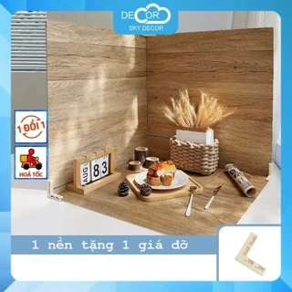 [ Tặng Giá Đỡ ] Phông Nền Chụp Ảnh 2 Mặt(60x60cm)- SkyDecor, Đạo Cụ Chụp Ảnh Đồ Ăn, Thức Uống