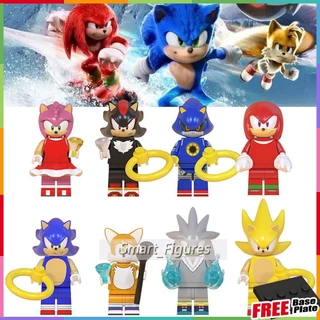 Sonic The Hedgehog Minifigures Amy Rose Shadow Metal Sonic Nakkurusu Teirusu Silver Super Sonic Mini Nhân Vật WM6086