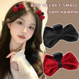 Nơ Nhung HairClip - Mũ Đội Đầu Bé Gái, Kẹp Tóc - Mũ Nơ Ruy Băng Thời Trang Bé Gái - Retro Ngọc Trai Pháp Kẹp Tóc Nhỏ - Phụ Kiện Nữ