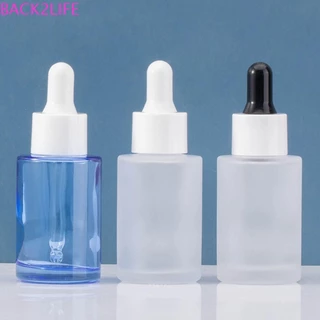 Back2life Chai nhỏ giọt Đầu cao su hổ phách màu xanh 30ml Thuốc thử Thuốc nhỏ giọt mắt Mẫu lỏng Lọ hương liệu Ống Massage Dầu Massage Pipet Dầu mát Chai nước hoa