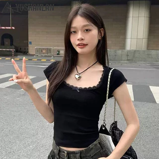 YUSHANLAN áo phông áo thun nữ croptop baby tee Cổ điển Fashion Thể thao Cute WCS2430MW8 12Z240322