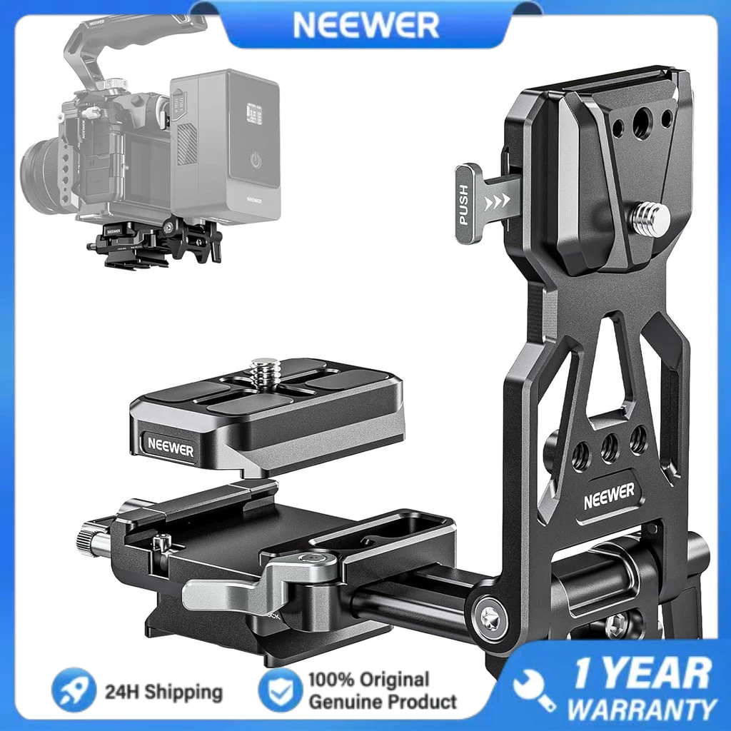 Neewer PS015 Tấm pin gắn chữ V có thể gập lại với tấm đế máy ảnh loại Arca