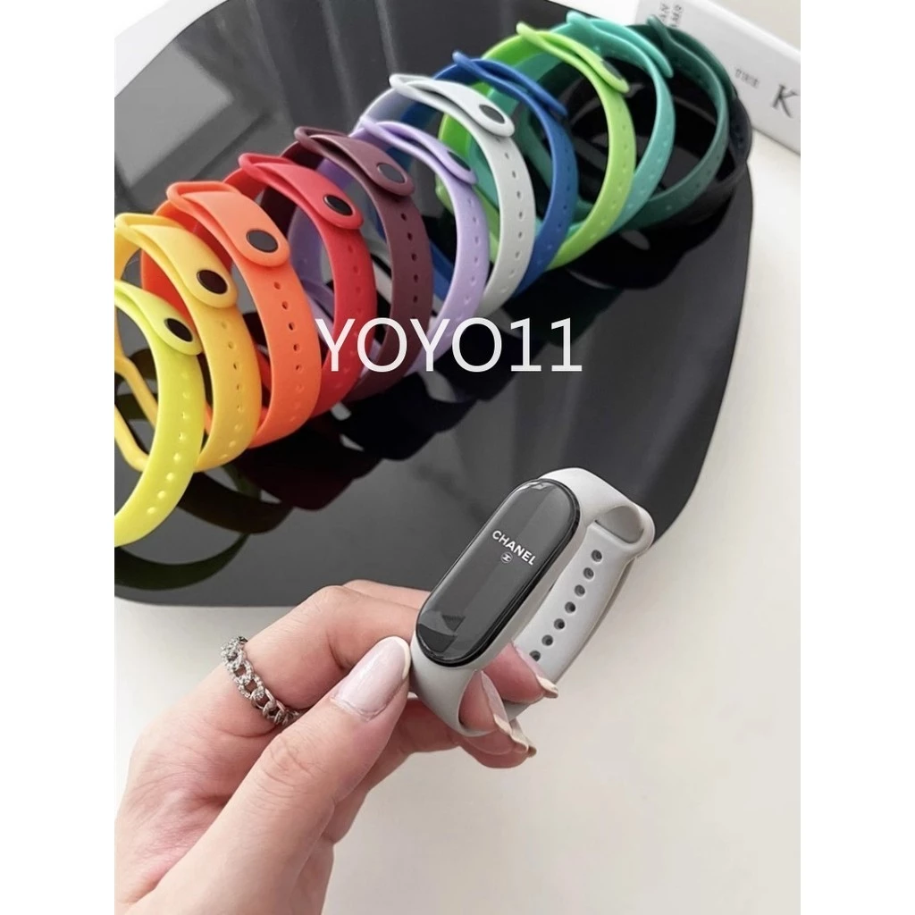Không có đồng hồ Dây đeo đồng hồ cho Xiaomi Mi Band 10 9 8 7 vòng đeo tay silicon thay thế thể thao mi band 8 7 6 3 4 5 dây đeo