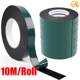 10m / Cuộn 1cm Chiều Rộng 2cm Phim Xanh Băng Hai Mặt / Bọt PE Không Đánh Dấu Băng Chống Thấm Nước Tự Dính