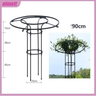 Lưới Trellis tròn NI Garden, Khung thép đen Tháp Trellis, Tháp leo núi sân vườn bằng thép dọc, Sân vườn