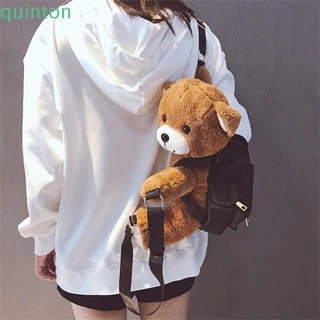 Túi SHANHAI Plushie, Ba lô nhồi bông bằng da PU, Búp bê sang trọng thời trang Gấu bông hoạt hình Ba lô gấu bông Quà tặng Giáng sinh