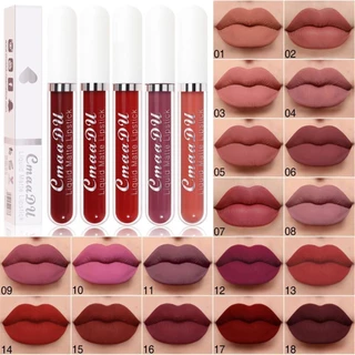 18 Màu CMAADU Matte Lipstick Chống Thấm Nước Không Đánh Dấu Son Môi Dài Lâu Dài T6V5