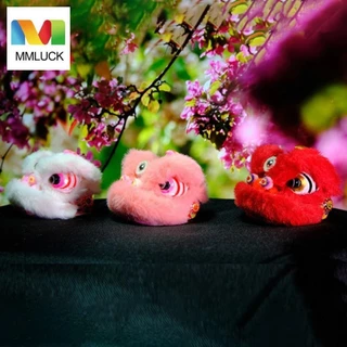 Mmluck Lion Dance Đồ trang trí sáng tạo, Múa sư tử cá tính Trang trí khiêu vũ sư tử sáng tạo, Phim hoạt hình sáng tạo dễ thương Phim hoạt hình đỏ Trung Quốc Trang trí khiêu vũ sư tử đỏ