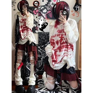 Áo nỉ Love Blood Book Mùa thu) Văn bản mỏng Hy sinh Ngọc trai Khóa đá (có áo Hoodie in hình Punk L8TZ