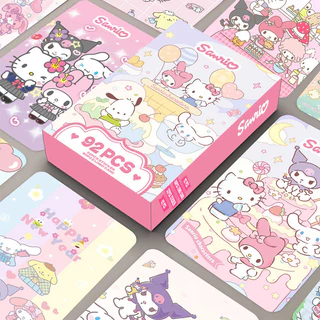 Sanrio Cinnamoroll Hello Kitty Lomo Card Photocard Sticker 92 cái / hộp