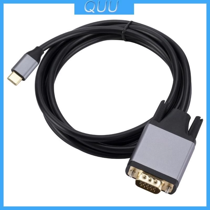 Dây chuyển đổi QUU USB C sang VGA Type C sang VGA từ màn hình nhỏ sang màn hình lớn